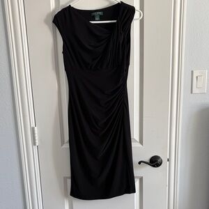 Lauren Ralph Lauren Black One Shoulder Dress
